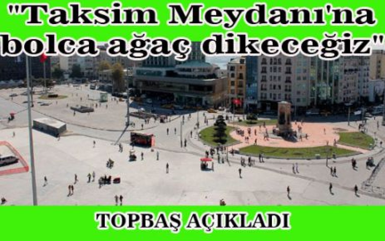 "Taksim Meydanı'na bolca ağaç dikeceğiz"