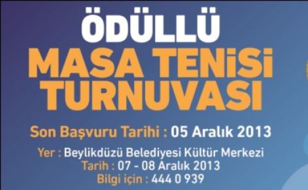 MASA TENİSİ TURNUVASI BAŞLIYOR