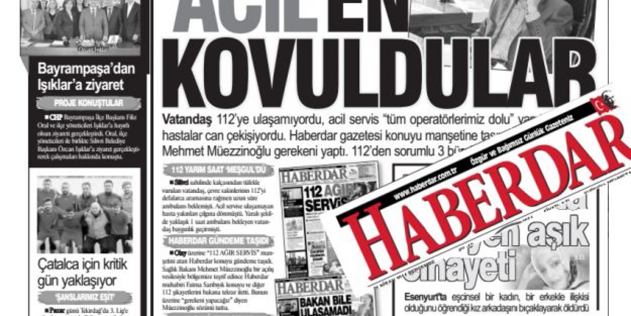 'ACİL'EN KOVULDULAR