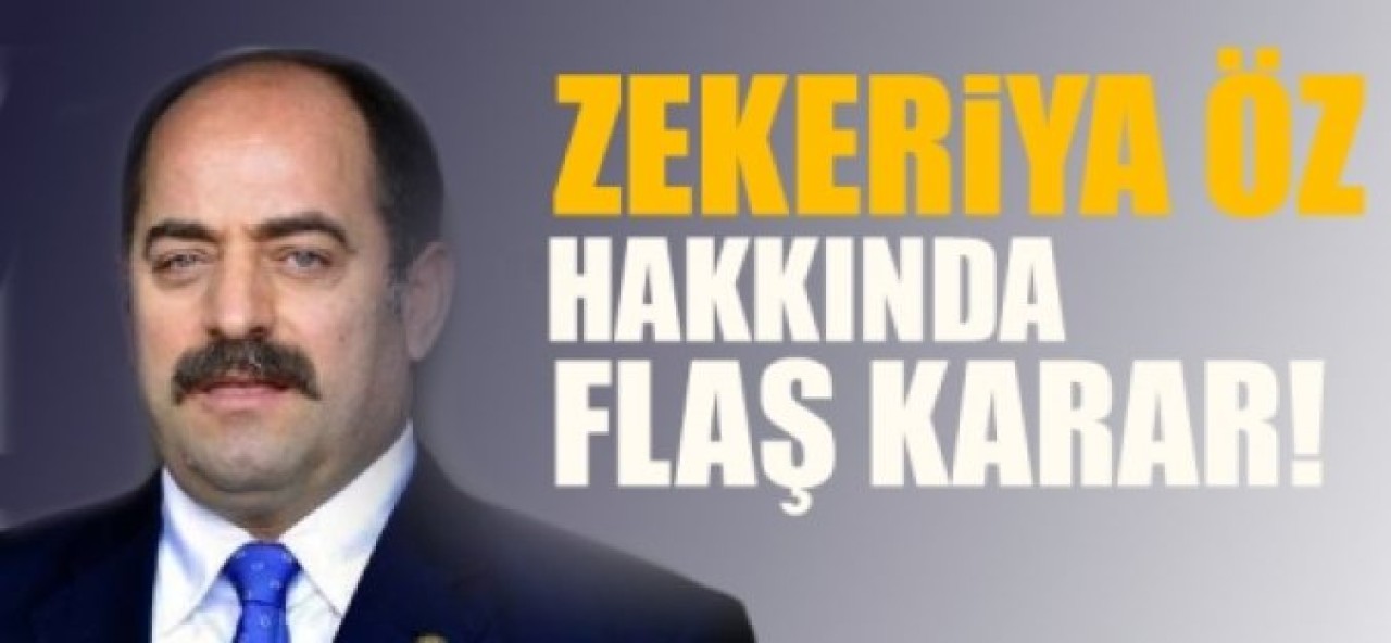 Zekeriya Öz için HSYK'dan flaş karar