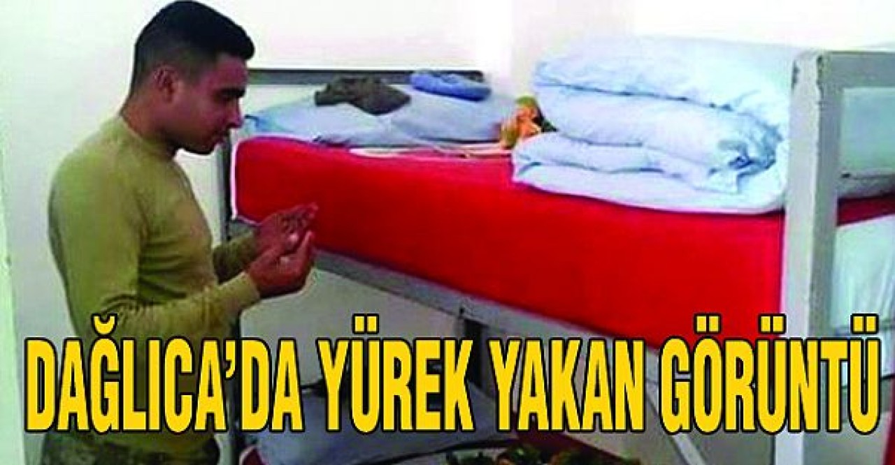 Dağlıcada yürek yakan görüntü