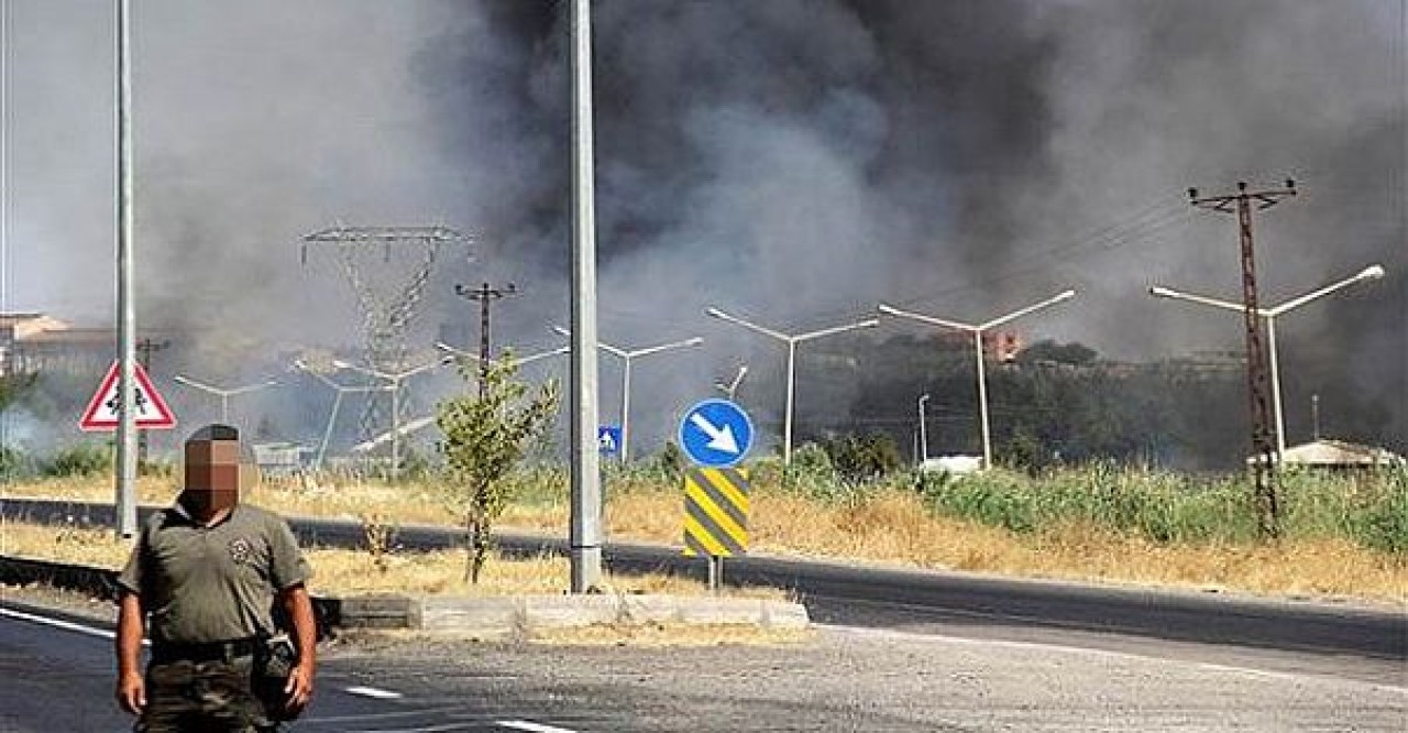 Patlama sonrası yangın çıktı