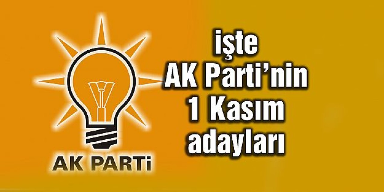 AK Parti 1 Kasım seçimlerindeki milletvekili adaylarını açıkladı