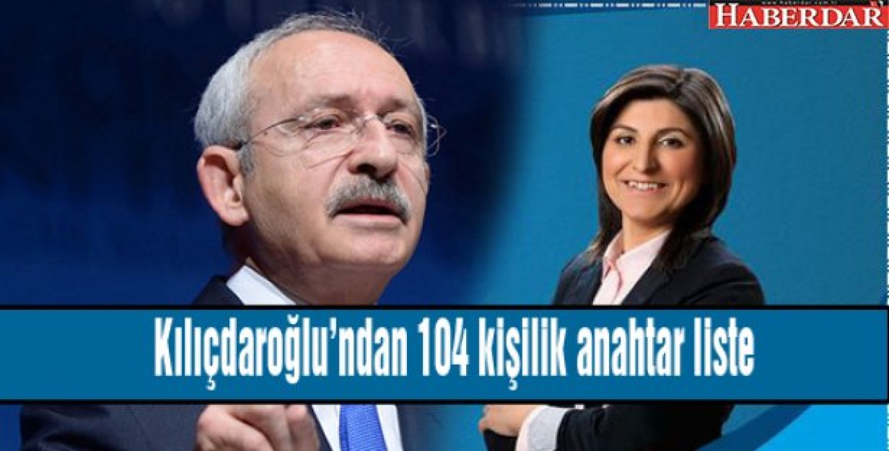 Kılıçdaroğlu’ndan 104 kişilik anahtar liste