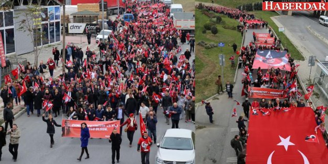 Büyükçekmece Cumhuriyet için yürüdü