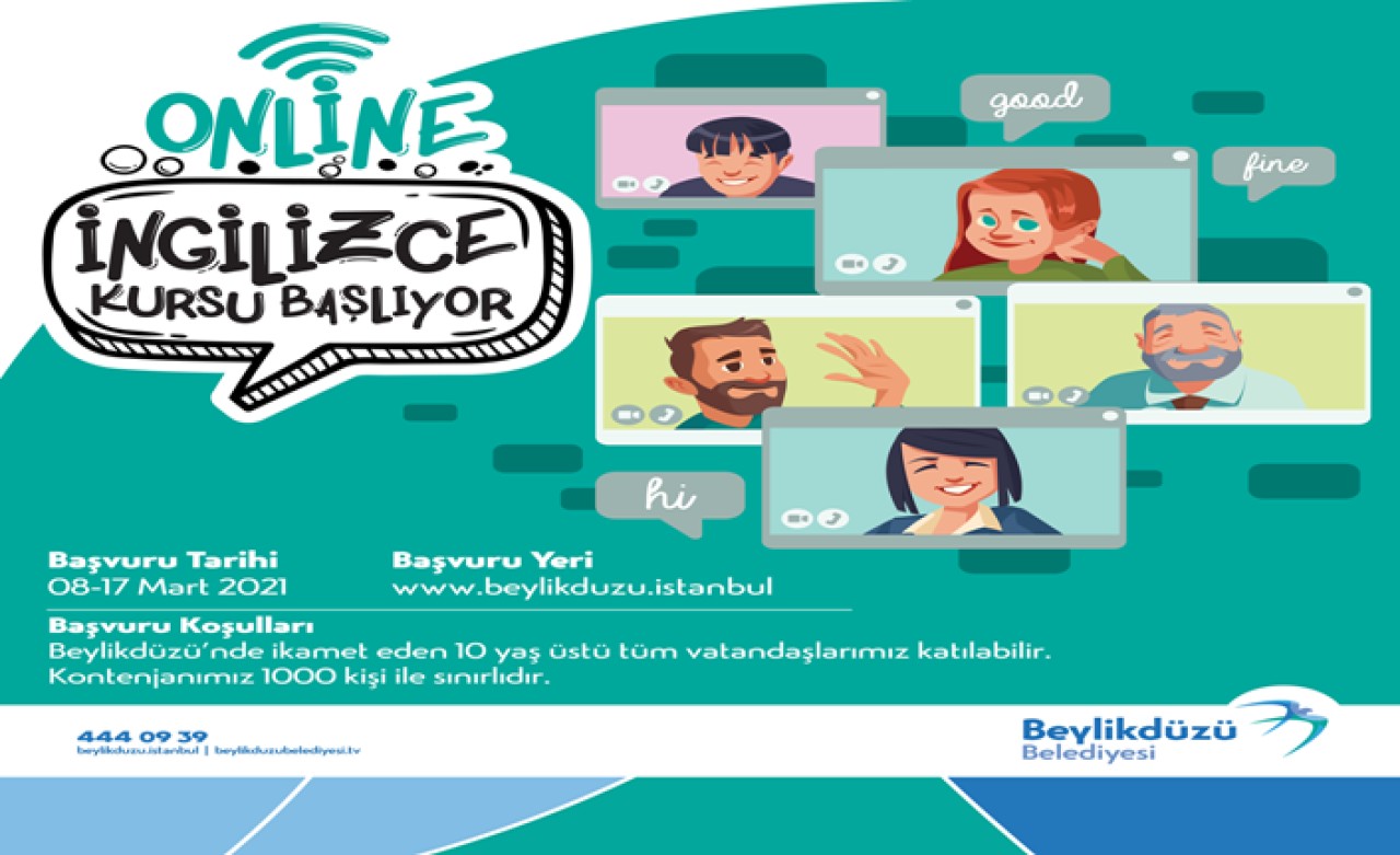 Beylikdüzü Belediyesi: Online İngilizce kurs kayıtları başladı