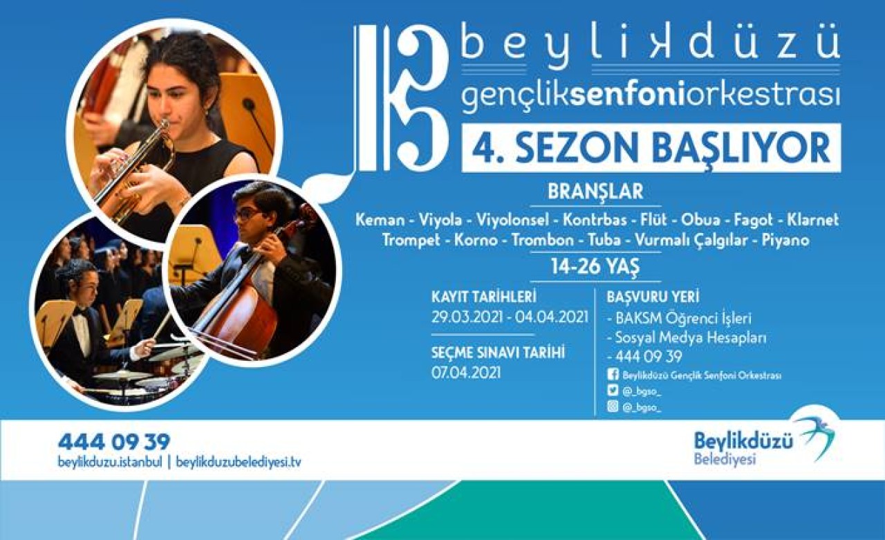 Beylikdüzü Gençlik Senfoni Orkestrası yeni yeteneklerini arıyor