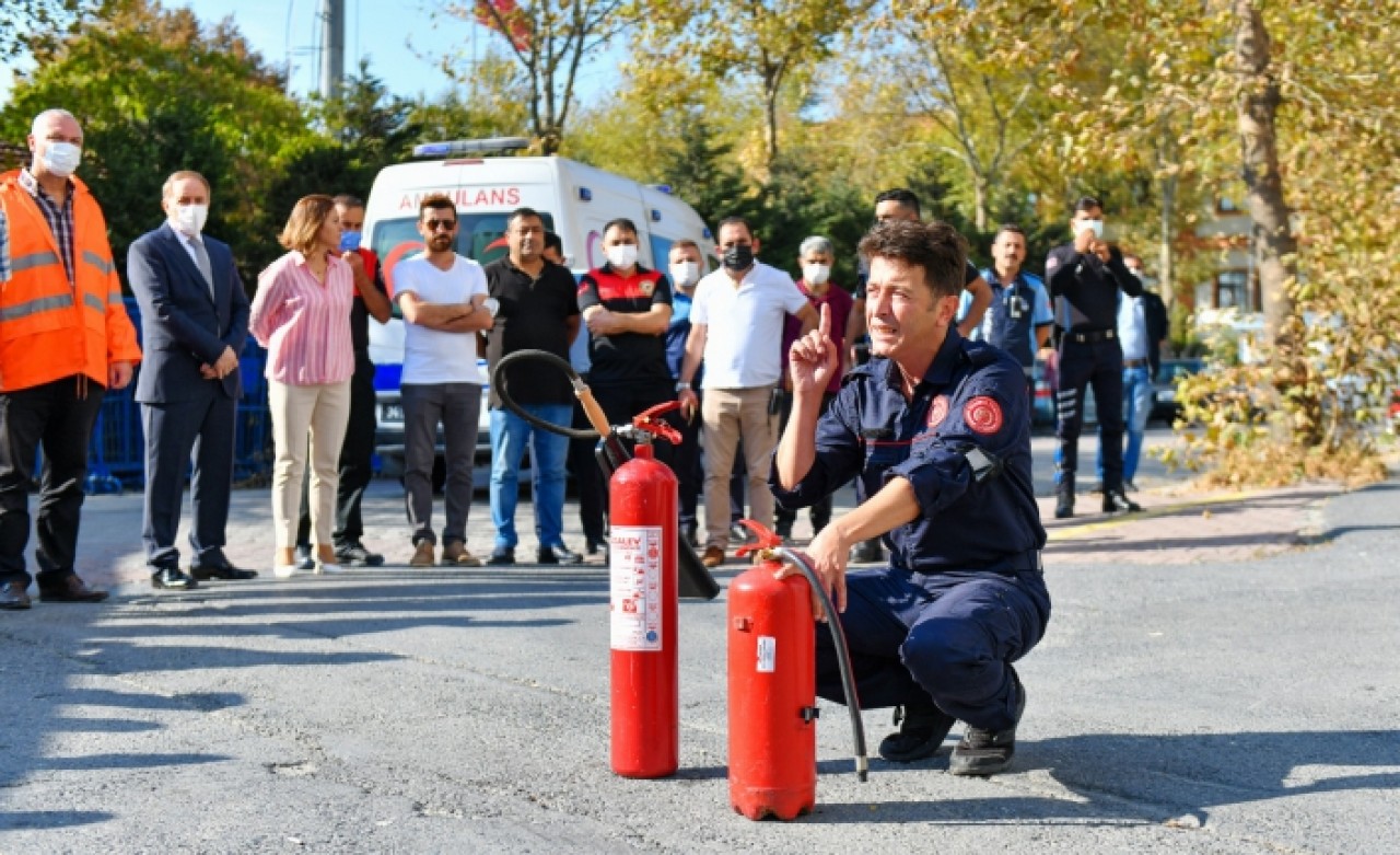 Yangına karşı uygulamalı eğitim