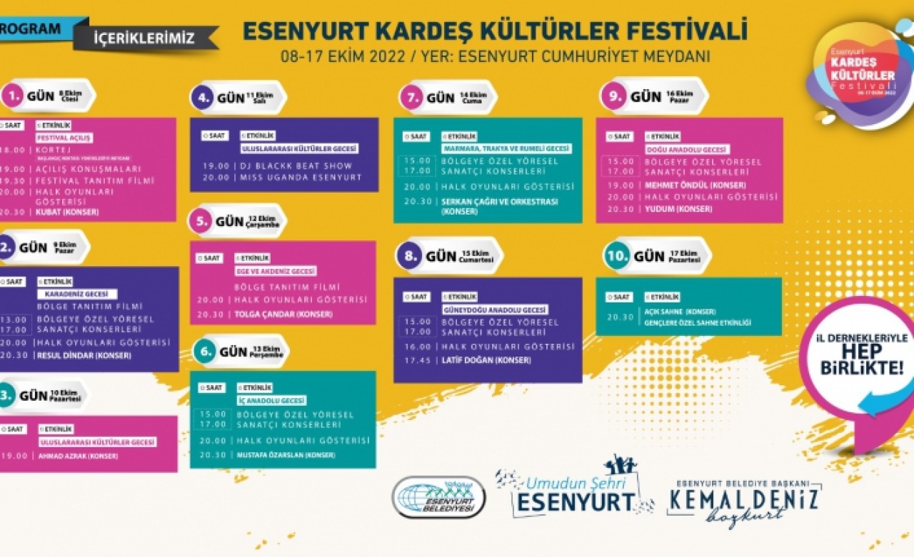 KARDEŞ KÜLTÜRLER FESTİVALİ YARIN BAŞLIYOR!