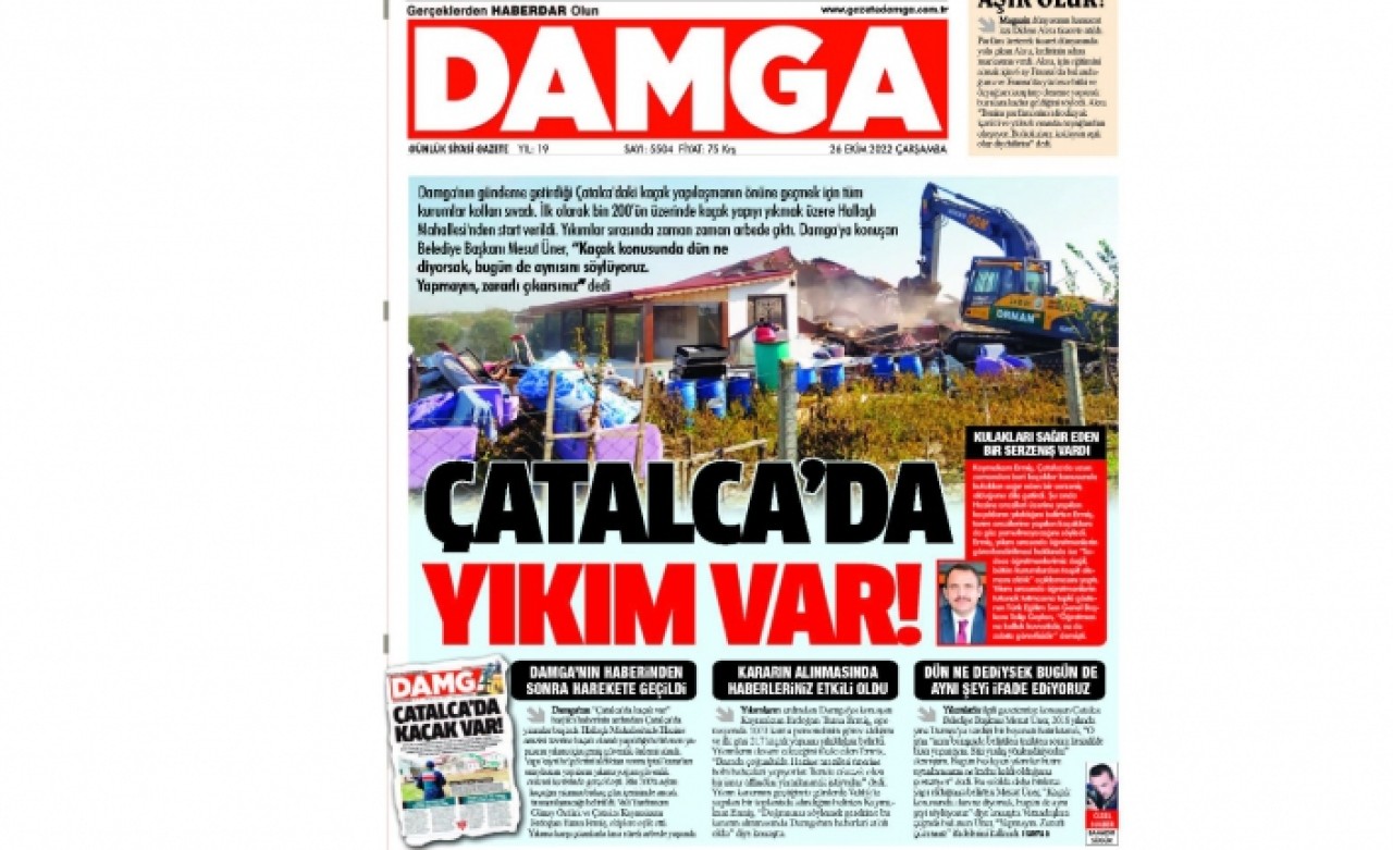 Çatalcada yıkım var!