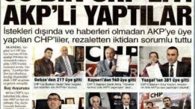 CHP'­li­ler yet­me­di ölü­le­ri de AK­P'­li yap­tı­lar!