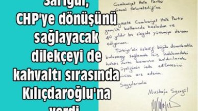 İşte Sarıgül'ün o dilekçesi