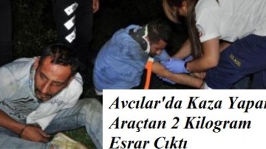 Avcılar'da Kaza Yapan Araçtan 2 Kilogram Esrar Çıktı