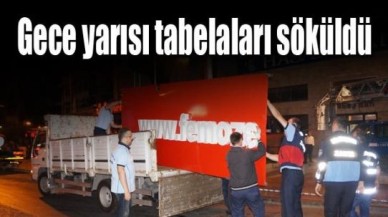 Belediye FEM Dershanesinin Tabelalarını Söktü