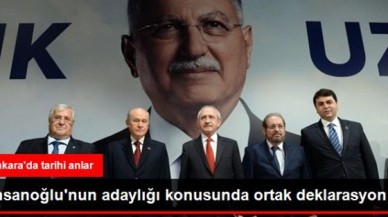 5 Partiden İhsanoğlu'nun Adaylığı Konusunda Deklarasyon