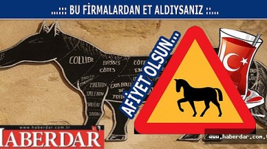 Tarım Bakanlığı Onaylı At eti satan firmaların Tam Listesi!