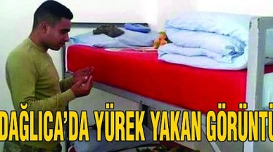 Dağlıcada yürek yakan görüntü