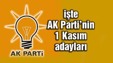 AK Parti 1 Kasım seçimlerindeki milletvekili adaylarını açıkladı