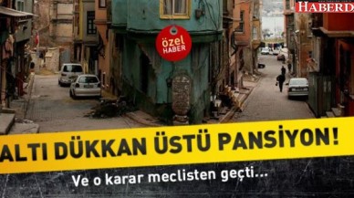 ALTI DÜKKAN ÜSTÜ PANSİYON!