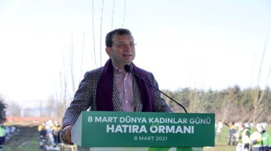 8 Mart Hatıra Ormanı’nın ilk fidanlarını İmamoğlu çifti dikti