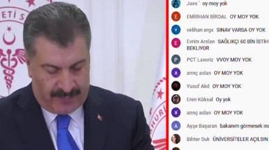 Sağlık Bakanı Kocaya büyük tepki: Canlı yayına mesaj yağdı