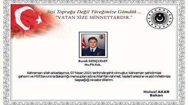 MSB: Konyada eğitim uçuşu sırasında kaza kırıma uğrayan uçağımızın pilotu şehit oldu