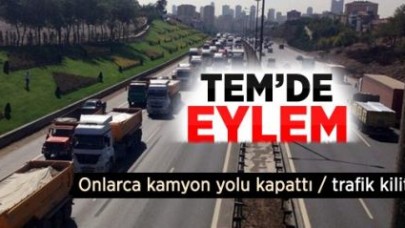 Onlarca Kamyon TEM'i Kapattı