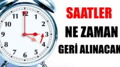 Saatler ne zaman geri alınacak?