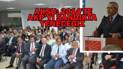 AKSU: 2014’TE AKP’Yİ SANDIKTA YENECEĞİZ