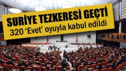 Suriye Tezkeresi Meclisten geçti