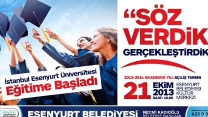 ESENYURT ÜNİVERSİTESİ AÇILIYOR