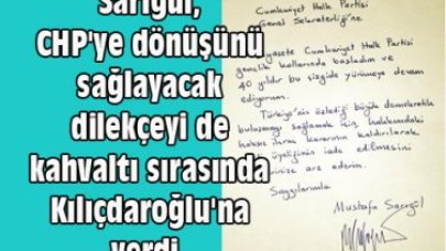 İşte Sarıgül'ün o dilekçesi