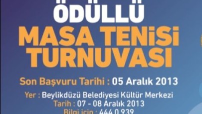 MASA TENİSİ TURNUVASI BAŞLIYOR