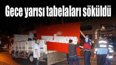 Belediye FEM Dershanesinin Tabelalarını Söktü