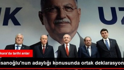 5 Partiden İhsanoğlu'nun Adaylığı Konusunda Deklarasyon