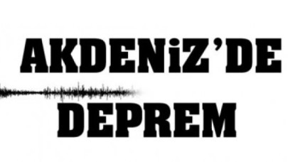 Akdeniz'de 4,1 büyüklüğünde deprem