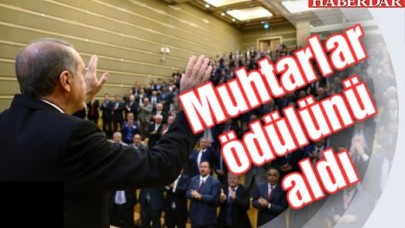 Muhtarlar ödülünü aldı