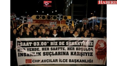 CHPden saat 03.00te tecavüz protestosu