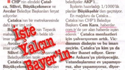 Yalçın Bayer’den HABERDAR’ın haberine yorumlar