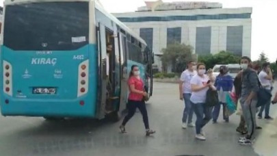 Esenyurtta fazla yolcusu olan otobüs trafikten men edildi