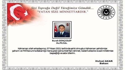 MSB: Konyada eğitim uçuşu sırasında kaza kırıma uğrayan uçağımızın pilotu şehit oldu