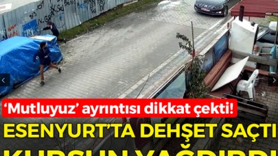 ESENYURTTA PLAKASINDA &quot;MUTLUYUZ&quot; YAZAN OTOMOBİLLE GELDİ, DEHŞETİ YAŞATTI