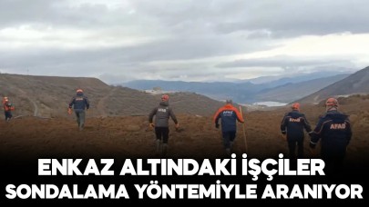 Enkaz altındaki işçiler sondalama yöntemiyle aranıyor