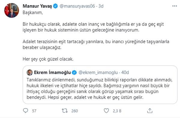 Mansur Yavaş: Ekrem İmamoğlu'na verilen cezaya tepki gösterdi